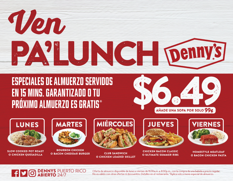nuestros especiales denny s puerto rico
